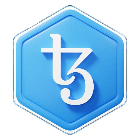 Tezos XTZ Badge Crypto Isolated On White Background Blockchain