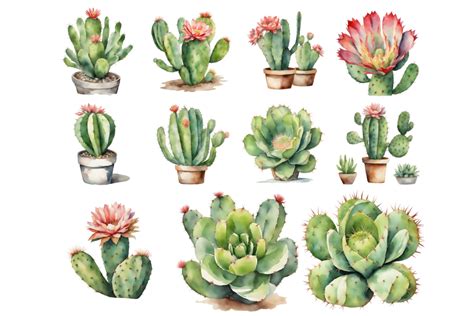 Cactus Watercolor Rustic Painting Pngs Graphic By Beyond The Bird · Creative Fabrica