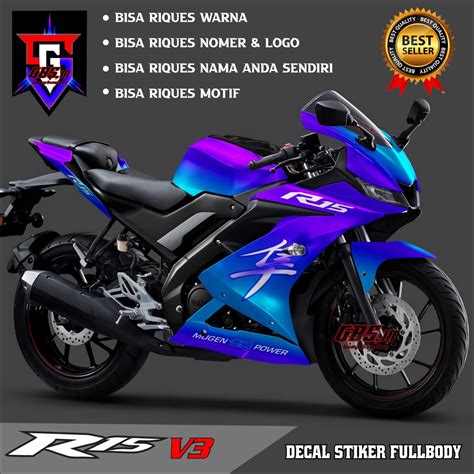 Jual Terpopuler Decal R15 V3 Fullbody Stiker Decal R15 V3 Variasi