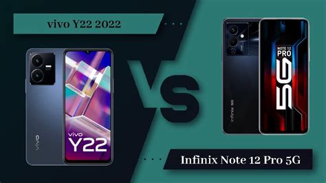 Vivo Y22 2022 Vs Infinix Note 12 Pro 5G Full Comparison Full