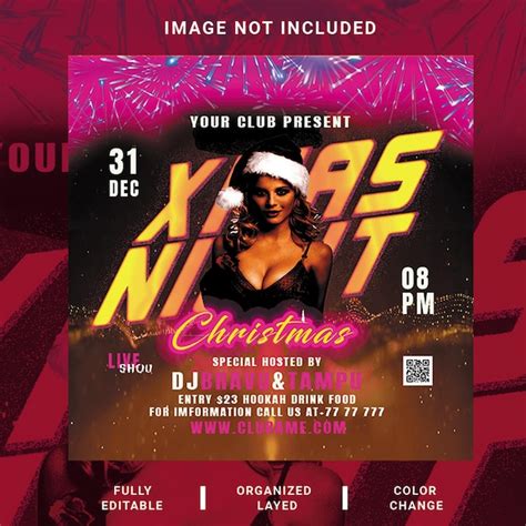 Premium Photo Night Club Event Flyers Design