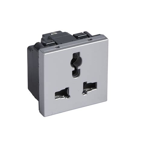 Multistandard 2P E Unswitched Socket Outlet Arteor 2 Modules Alu