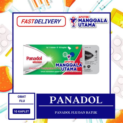 Jual PANADOL FLU DAN BATUK PER STRIP ISI 10 KAPLET Kota Palembang