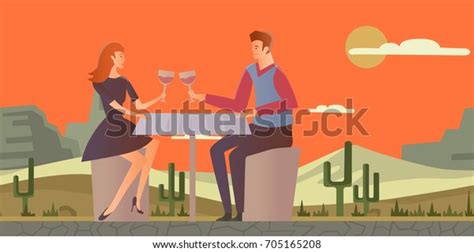 Young Couple Love Man Woman On Stock Vector Royalty Free 705165208