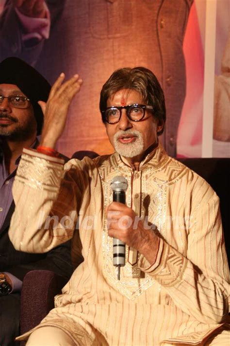 Amitabh Bachchan During The Celebration Of His Birthday On The Sets Of