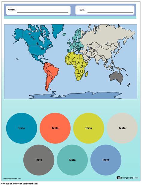 Hoja De Trabajo Del Mapa Mundial De Longitud Y Latitud