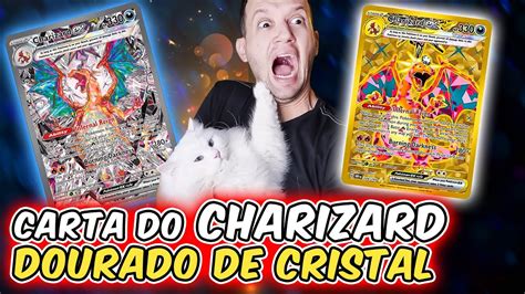 Novas Raridades Charizard Dourado De Cristal Tera Youtube