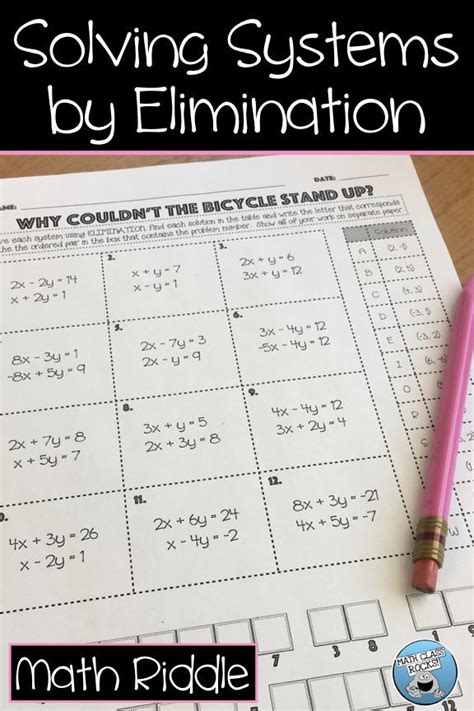 Math Riddles: Solve The Equation Worksheets | 99Worksheets