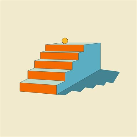 Icono de escaleras en estilo plano ilustración vectorial eps 10