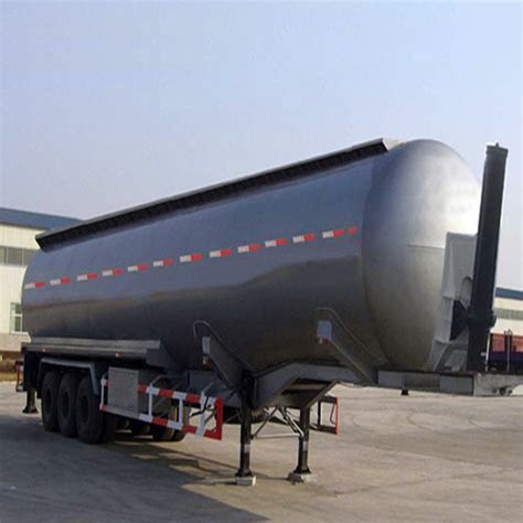 Tri Axle 2 Compartment Large Capacity Cement Bulker Tank Semi Truck