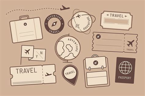 Travel Stickers And Badge Set Premium Vector Rawpixel