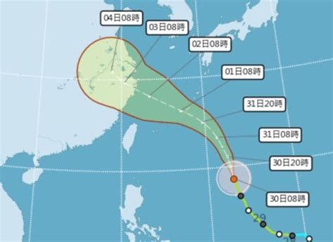 卡努颱風明天轉中颱！最新「預測路徑」出爐 今慎防午後大雷雨 天氣速報 生活 Nownews今日新聞