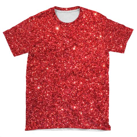 Shiny Sparkly Christmas Cherry Red Glitter Aop T Shirt Tee Chief T Shirt