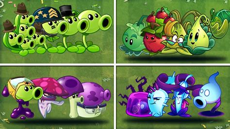 Best 04 Team Pea Vs Shadow Vs Pult Vs Poison Who Will Win Pvz 2 Team Plants Youtube