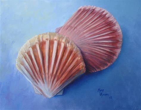 Shell Oil Painting Clam Shells Original Art