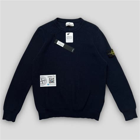 Свитшот-джемпер Stone Island 550D8 темно-синий (весна-лето) купить в ...