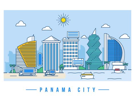 Panama City by Pecellele Pencil on Dribbble