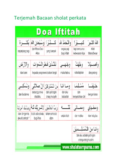 Bacaan Dalam Solat Dan Terjemahan Pdf Gostrecycle