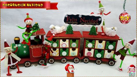 Diy Adornos Navidad Calendario Adviento Con Forma De Tren Youtube