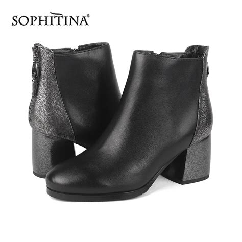SOPHITINA/Модные женские ботинки; специальный квадратный каблук ...