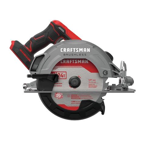 Craftsman V20 20 Volt Max 7 1 4 In Brushless Cordless Circular Saw With Brake And Aluminum Shoe