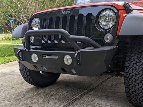 Jeep Licensed By RedRock Crawler Stubby Winch Front Bumper With Jeep