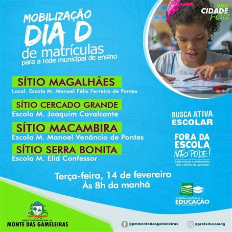 Prefeitura Municipal De Monte Das Gameleiras Dia D De MobilizaÇÃo