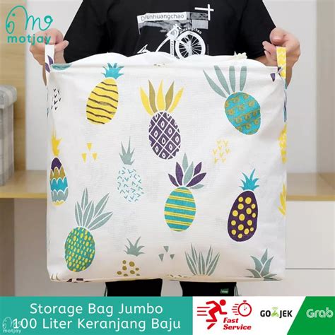 Jual Storage Bag Liter Jumbo Keranjang Baju Storage Box Jumbo