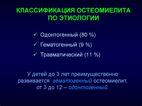 Хронический одонтогенный остеомиелит челюстей у детей. Клиника ...