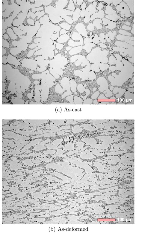 Initial as-cast microstructure in (a), and resulting microstructure in... | Download Scientific ...