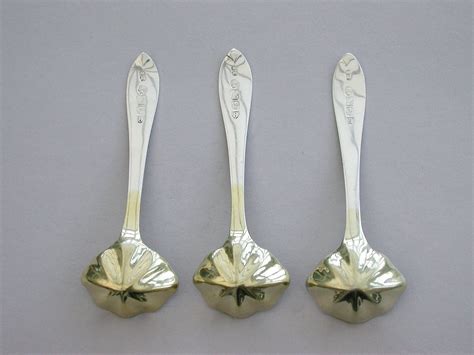 Set 3 Victorian Irish Silver Bright Cut And Star Salt Spoons By J S