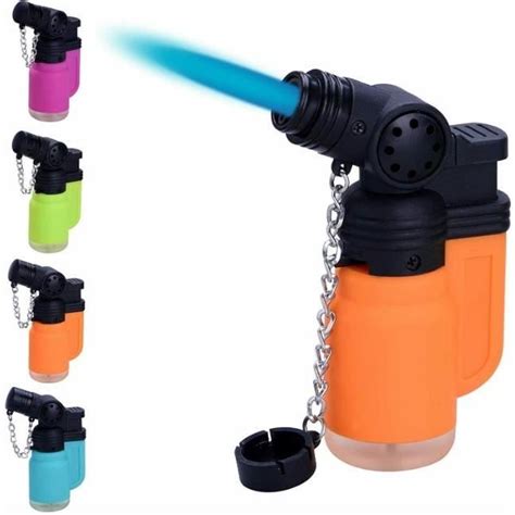 Briquet Tempête Chalumeau Torche Rechargeable gaz Réglable Couleur