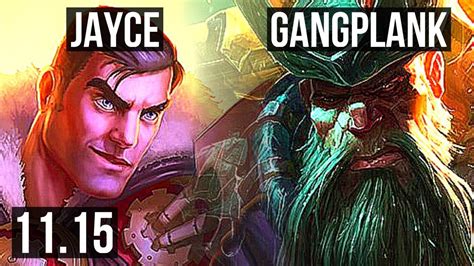 Jayce Vs Gangplank Top 7 1 8 1 2m Mastery Godlike 300 Games