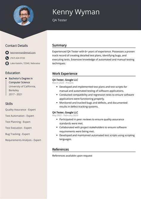 Qa Tester Cv Examples Template And 20 Tips