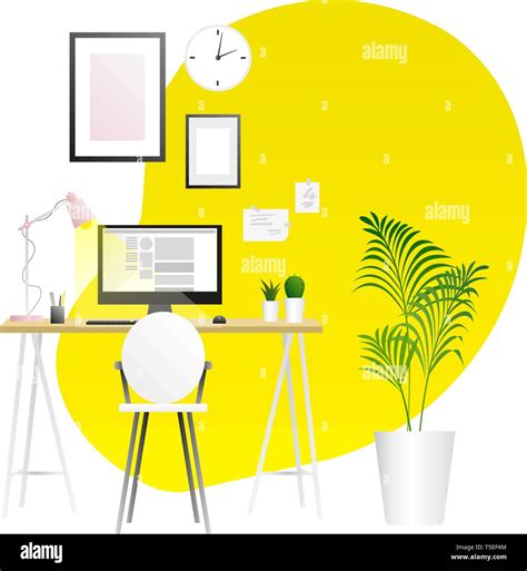 Workplace Vector Background Trends Illustration Stock Vector Image