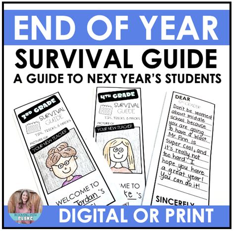 End Of Year Activities Survival Guide Reflection Foldable Made By Teachers