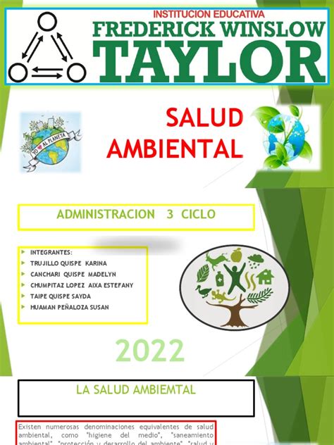 Diapositivas Salud Ambiental Pdf Salud Ambiental Entorno Natural