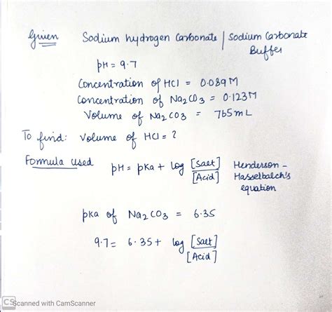 Answered: A sodium hydrogen carbonate/sodium… | bartleby