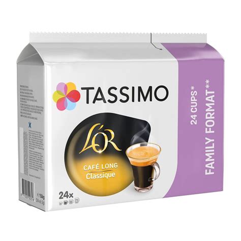 L OR Café Long Classique pour Tassimo 24 Capsules Grain de café