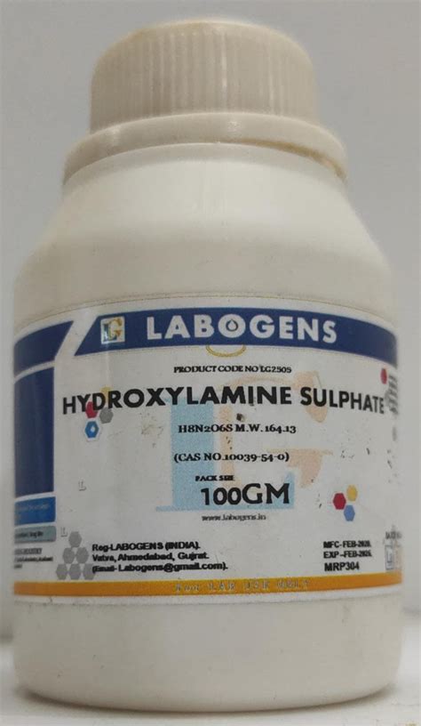 Buy HYDROXYLAMINE SULPHATE 97 Extra Pure 100 GM Online 250 From