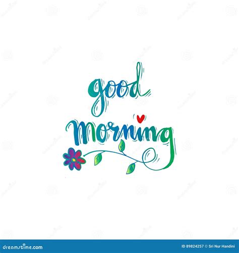 Good Morning Inscription Stock Vector Illustration Of Inscription