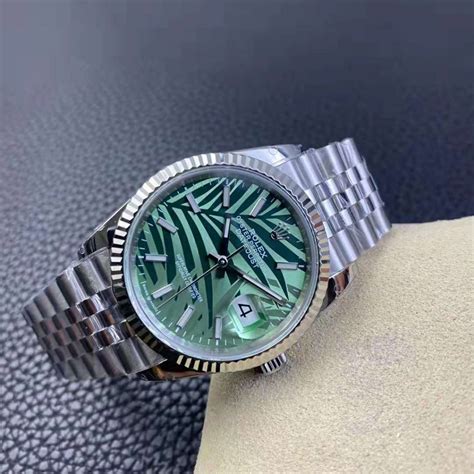 GM Factory Replica Rolex Datejust 36mm Palm Leaf Dial With 3235