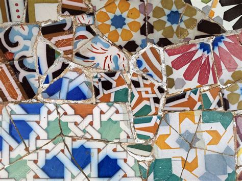 Gaudi Mosaic Tiles Barcelona Spain — Stock Photo © Fred49 10100206