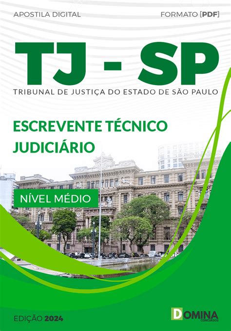 Apostila TJ SP 2024 Escrevente Técnico Judiciário