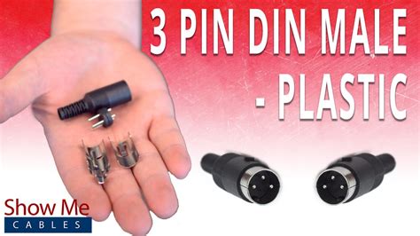 How To Install The 3 Pin Din Male Solder Connector Plastic Youtube