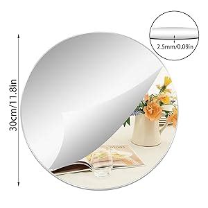 Yxyaolee Acrylique Rond Miroirs Non Verre Rond Miroir Plaque Auto