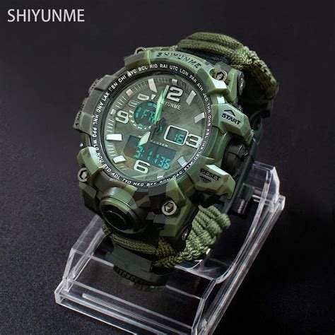 Buy Shiyunme Led Military Watch With Compass Thermometer M Men