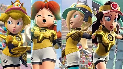 Mario Strikers Battle League Peach Daisy Rosalina And Pauline Gameplay Charms Youtube