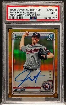 Jackson Rutledge Bowman Chrome Gold Refractor Rc Auto