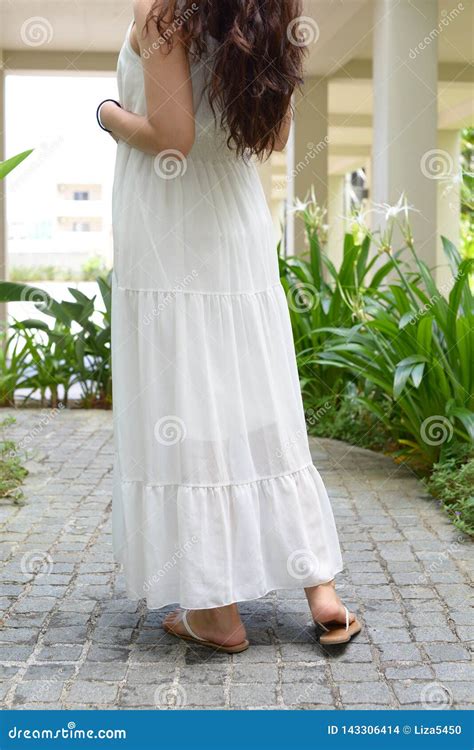 Woman wearing summer dress stock photo. Image of adult - 143306414